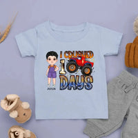 I Crushed 100 Days - Personalized Custom Youth T-Shirt - Gift For Kids, Family Members - Joliny