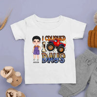 I Crushed 100 Days - Personalized Custom Youth T-Shirt - Gift For Kids, Family Members - Joliny