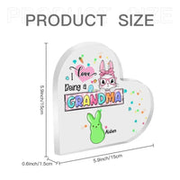 I Love Being A Grandma - Personalized Custom Heart-Shaped Acrylic Plaque - Joliny