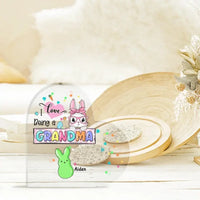 I Love Being A Grandma - Personalized Custom Heart-Shaped Acrylic Plaque - Joliny