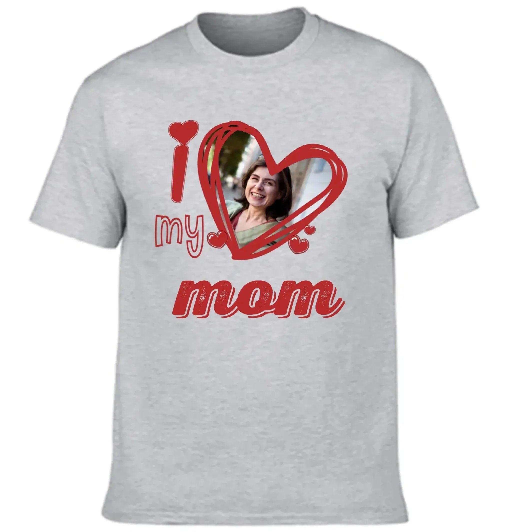 I Love My Mom - Personalized Photos and Cute and Loving T-shirt with Nicknames - Gift For Family,Mom,Grandma
