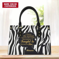 I Love The Woman I Have Become - Personalized Leather Bag - Joliny