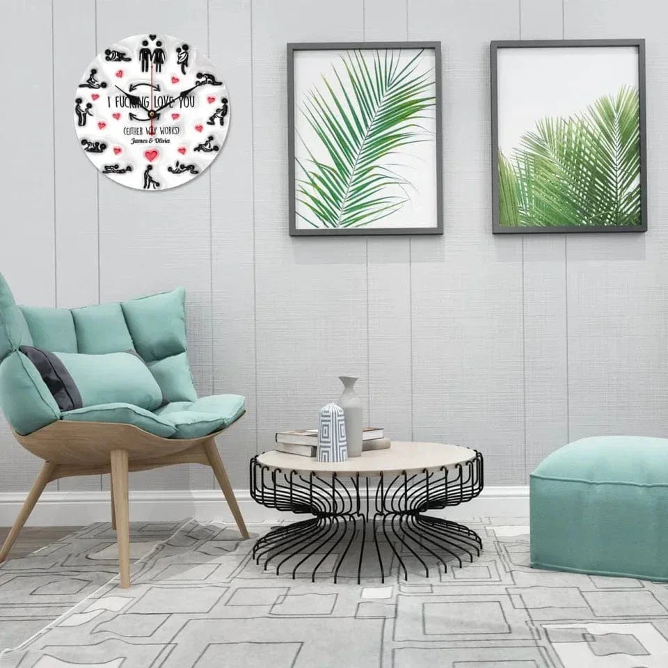 I Love You - Personalized Wall Clock for Couple - Valentine's Day Gift for Your Love - Joliny