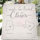 I Wish - Personalised Blanket With Name And State - A Gift For Best Friends,Family,Lovers - Joliny