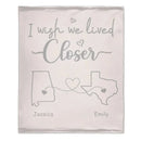 I Wish - Personalised Blanket With Name And State - A Gift For Best Friends,Family,Lovers - Joliny