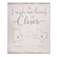 I Wish - Personalised Blanket With Name And State - A Gift For Best Friends,Family,Lovers - Joliny