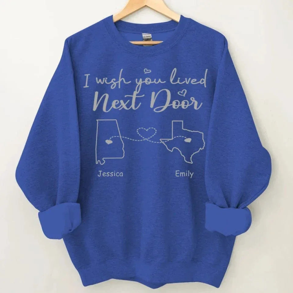 I Wish - Personalised Sweatshirt With Name And State - A Gift For Best Friends,Family,Lovers - Joliny