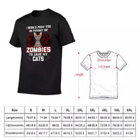I Would Push You in Front of a Zombie to Save My Cat - Personalized Halloween T-Shirt - Joliny