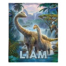 Jurassic Dinosaur - Personalized Name Blanket for Kids - Joliny