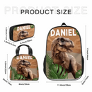 Jurassic Park Tyrannosaurus Rex Kid's Personalized Name Custom Backpack - Joliny