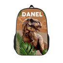 Jurassic Park Tyrannosaurus Rex Kid's Personalized Name Custom Backpack - Joliny