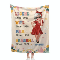 Legend Wife Mom Grandma - Personalized Blanket - Gift For Mother's Day - Joliny