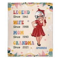 Legend Wife Mom Grandma - Personalized Blanket - Gift For Mother's Day - Joliny