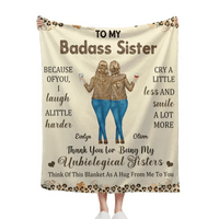 Leopard Print Custom Blanket - Personalized 2-4 Cartoon Characters Soft Throw Blanket with Name - Lovely Gift For Sister, Best Friend, Colleague - Joliny
