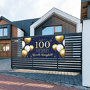 Let The Gold And White Balloon Banners Fly To Celebrate This Beautiful Day - Joliny