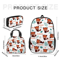 Little Raccoon Pattern Name Customized Backpack Gift for Children for the School Season - Joliny