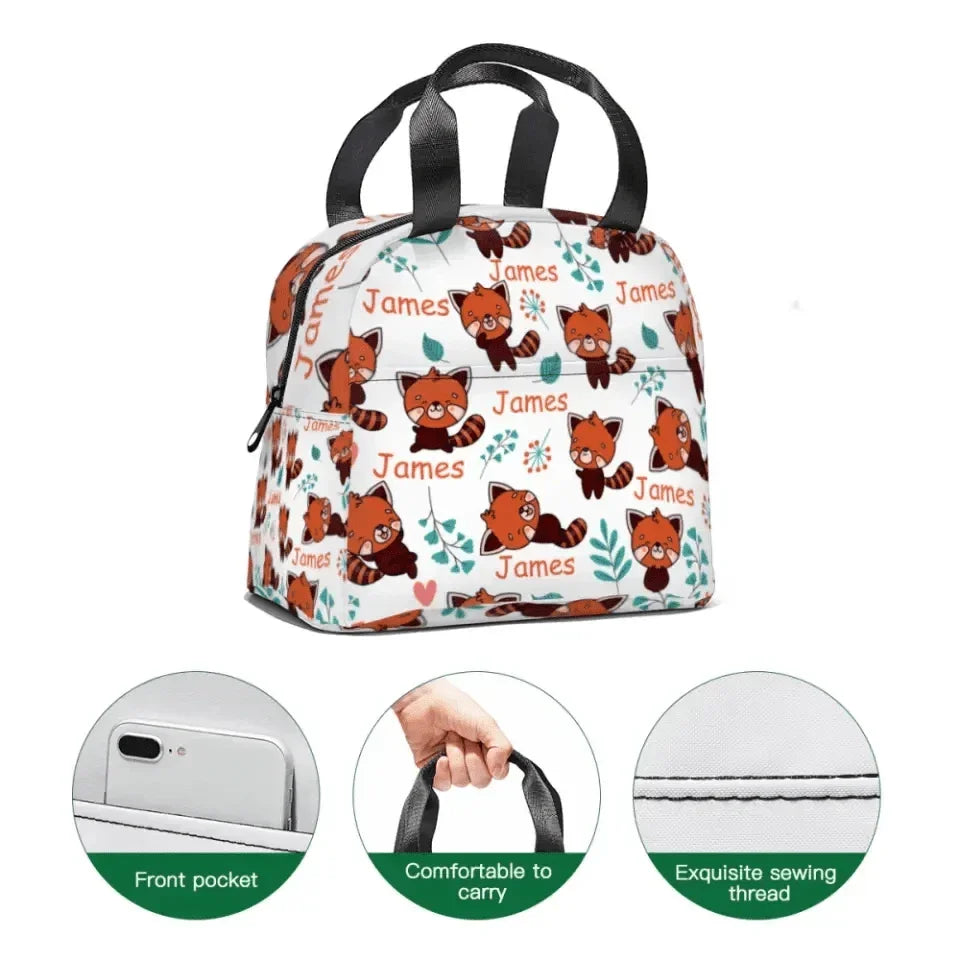 Little Raccoon Pattern Name Customized Backpack Gift for Children for the School Season - Joliny