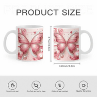 Love Butterfly - Personalized Name Custom Butterfly Decorated Mug - Joliny