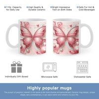 Love Butterfly - Personalized Name Custom Butterfly Decorated Mug - Joliny