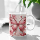 Love Butterfly - Personalized Name Custom Butterfly Decorated Mug - Joliny