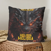 Love Dragon - Personalized Dragon Pillow Cover - Joliny