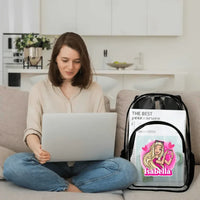 Love Girls Customized Name Clear Backpack - School Season Gift - Joliny