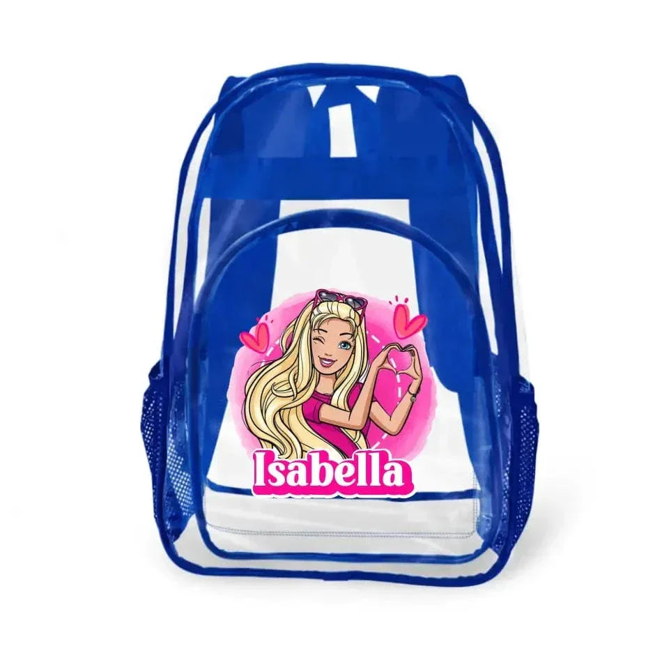 Love Girls Customized Name Clear Backpack - School Season Gift - Joliny