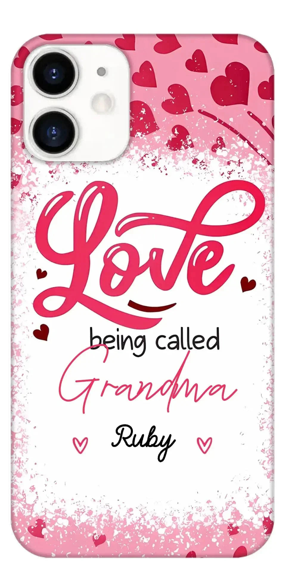 Love Is Being Called Grandma Pink Heart Grandma Nana With Kids Personalized Phone Case - Joliny