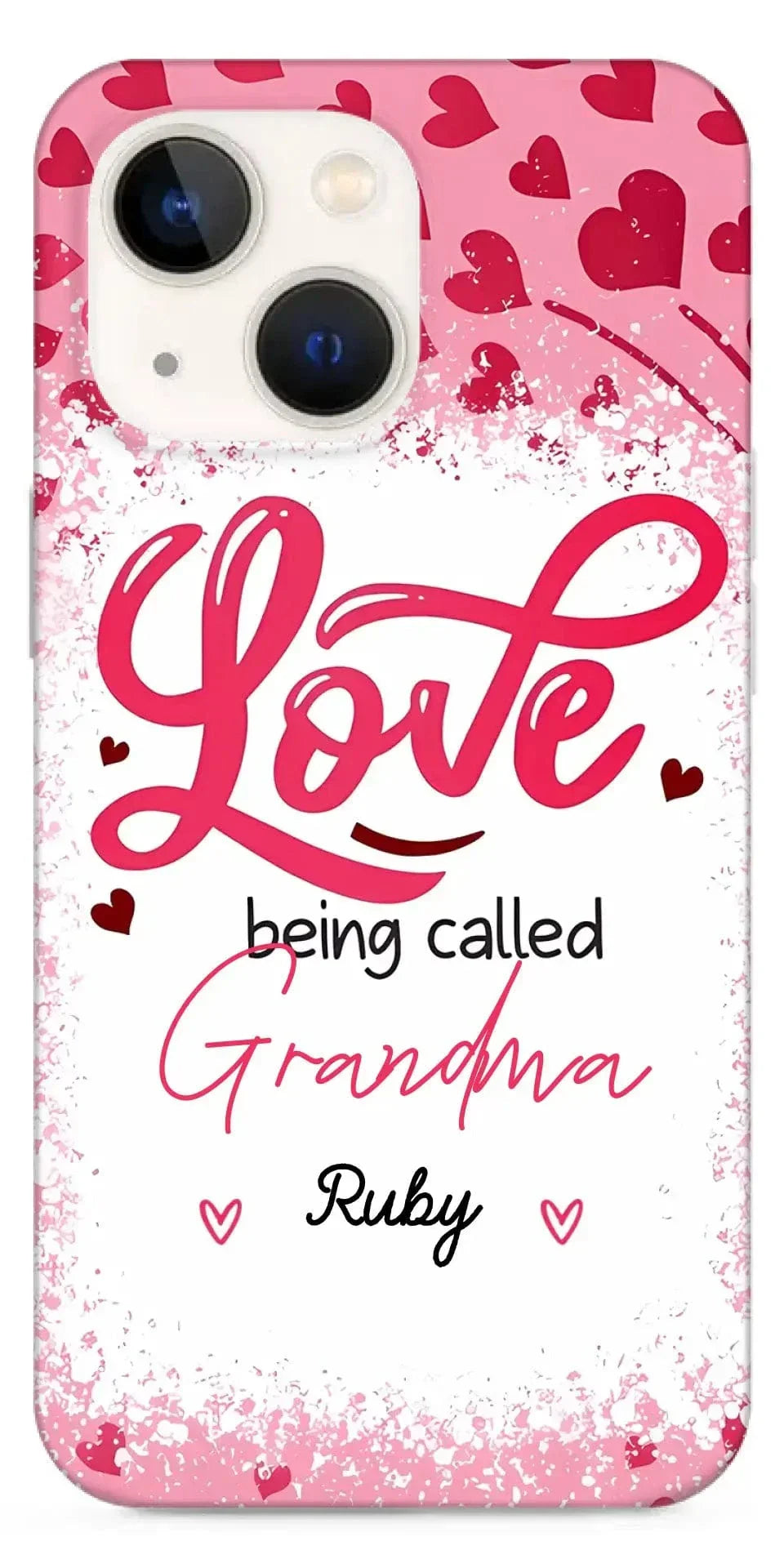 Love Is Being Called Grandma Pink Heart Grandma Nana With Kids Personalized Phone Case - Joliny