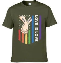 Love Is Love - Personalized Unisex T-shirt For Couples, a Gift For Your Loved One - Joliny
