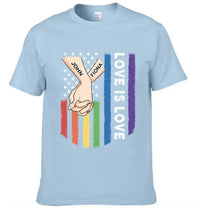 Love Is Love - Personalized Unisex T-shirt For Couples, a Gift For Your Loved One - Joliny