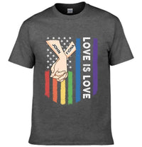 Love Is Love - Personalized Unisex T-shirt For Couples, a Gift For Your Loved One - Joliny