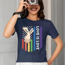 Love Is Love - Personalized Unisex T-shirt For Couples, a Gift For Your Loved One - Joliny