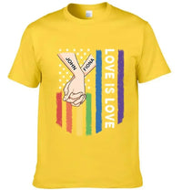 Love Is Love - Personalized Unisex T-shirt For Couples, a Gift For Your Loved One - Joliny