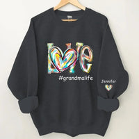 Love Life - Personalised Name Color Clip Art Sweatshirt - Gifts for Family,Friend - Joliny