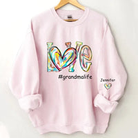 Love Life - Personalised Name Color Clip Art Sweatshirt - Gifts for Family,Friend - Joliny