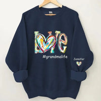 Love Life - Personalised Name Color Clip Art Sweatshirt - Gifts for Family,Friend - Joliny