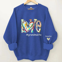 Love Life - Personalised Name Color Clip Art Sweatshirt - Gifts for Family,Friend - Joliny