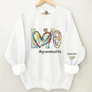 Love Life - Personalised Name Color Clip Art Sweatshirt - Gifts for Family,Friend - Joliny