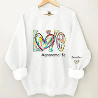 Love Life - Personalised Name Color Clip Art Sweatshirt - Gifts for Family,Friend - Joliny