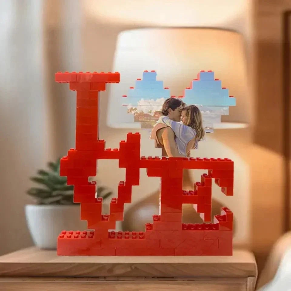 Love's Blueprint: Personalized Custom "I Love U" Building Blocks - A Gift of Affection - Joliny