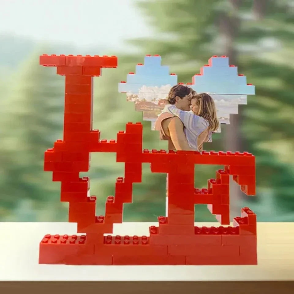 Love's Blueprint: Personalized Custom "I Love U" Building Blocks - A Gift of Affection - Joliny
