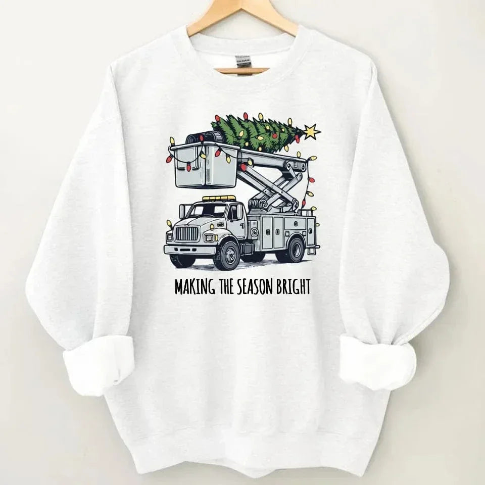 Making The Season Bright-Customized Christmas Sweatshirts - Christmas Gifts for the Family