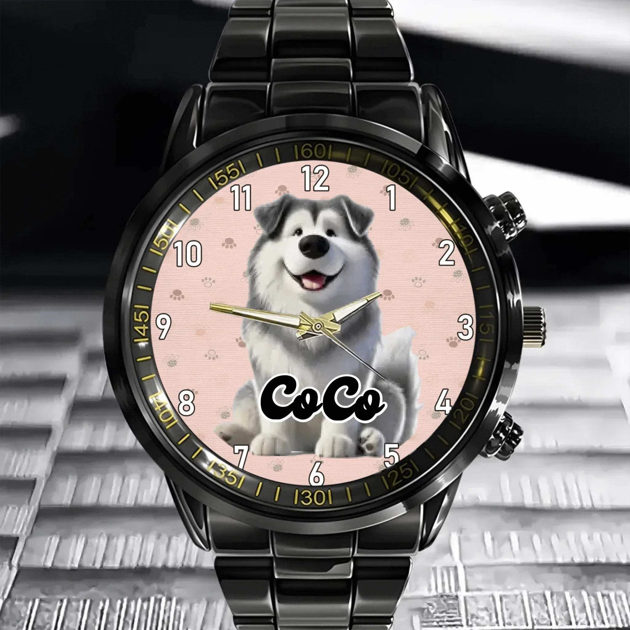 Customized Pet-Themed Watch – Personalized Timepiece with Your Pet’s Image & Name – A Perfect Gift for Pet Lovers