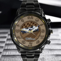 Customized Racing Competition Theme Watch - Personalized Photo-themed Racing Dirt Track Decorative Watch - A Gift For Friend,Race Car Driver,Race Car Fans - Joliny