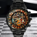 Customized Retro Musical Instrument-themed Watch – Personalized Name Engraved Musical Instrument Pattern Watch - A Gift For Friend,Family,Music Enthusiast - Joliny