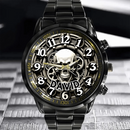 Customized Skull and Gear Pattern Watch – Personalized Name Watch – A Gift for Friend, Brother, BFF - Joliny