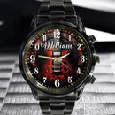 Customized Vintage Instrument-themed Watch – Personalized Name and Instrument Type Watche - A Gift For Friend,BFF,Instrument Enthusiast,Musician - Joliny