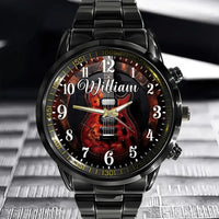 Customized Vintage Instrument-themed Watch – Personalized Name and Instrument Type Watche - A Gift For Friend,BFF,Instrument Enthusiast,Musician - Joliny