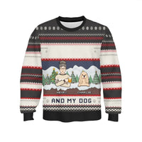 Me And My Pets Customized Christmas Clothes- Personalized Names, Cartoon Characters And Pet Graphics Sweater - A Gift For Pet Lovers,Pet Owners - Joliny